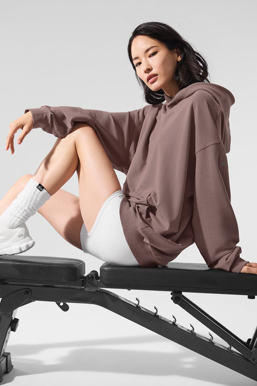Alo Yoga Double Take Naisten Huppari Mushroom | Suomi  3627-ELMHY
