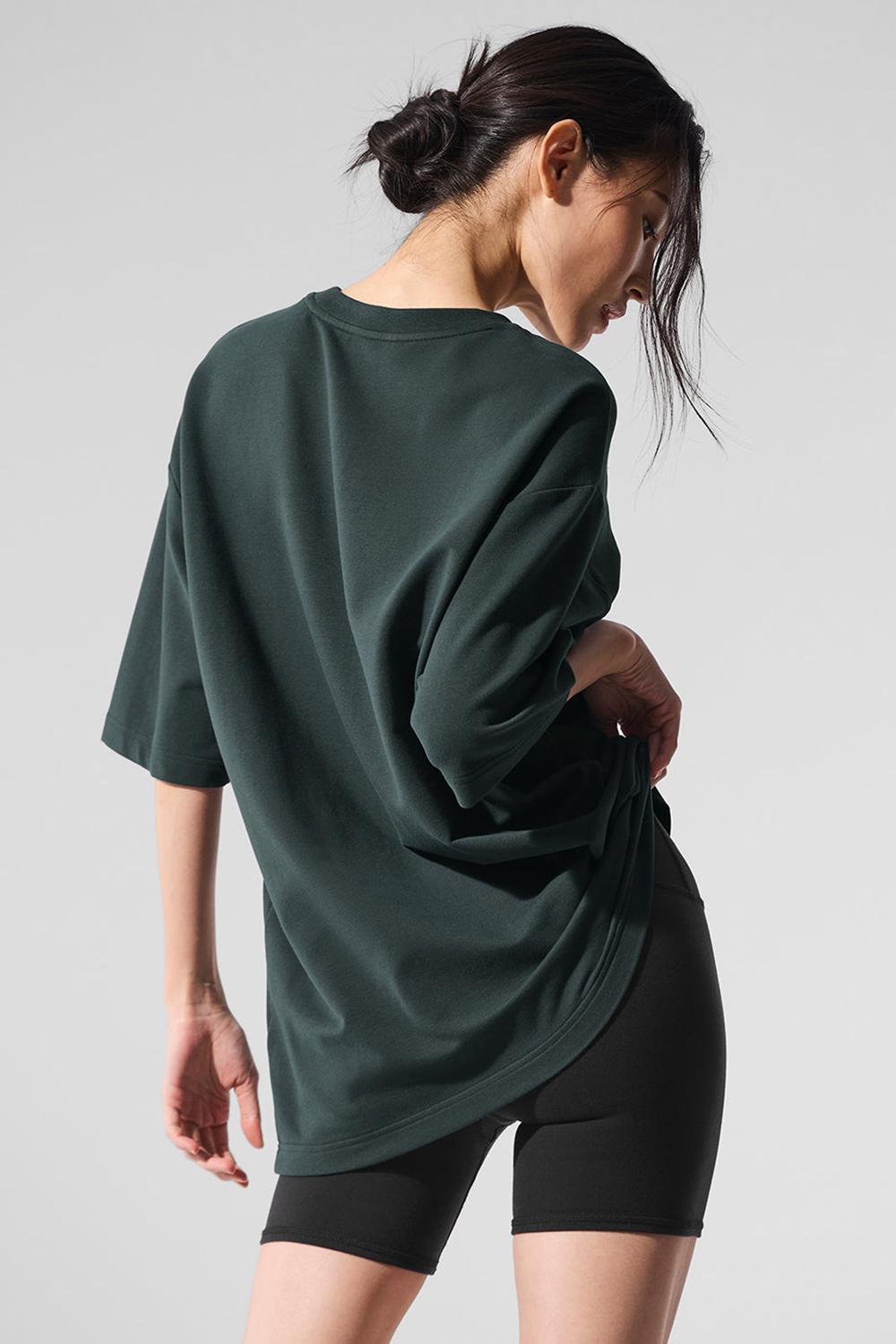 Alo Yoga Double Take Naisten Short Sleeve Vihreä | Suomi  6524-BNMWX
