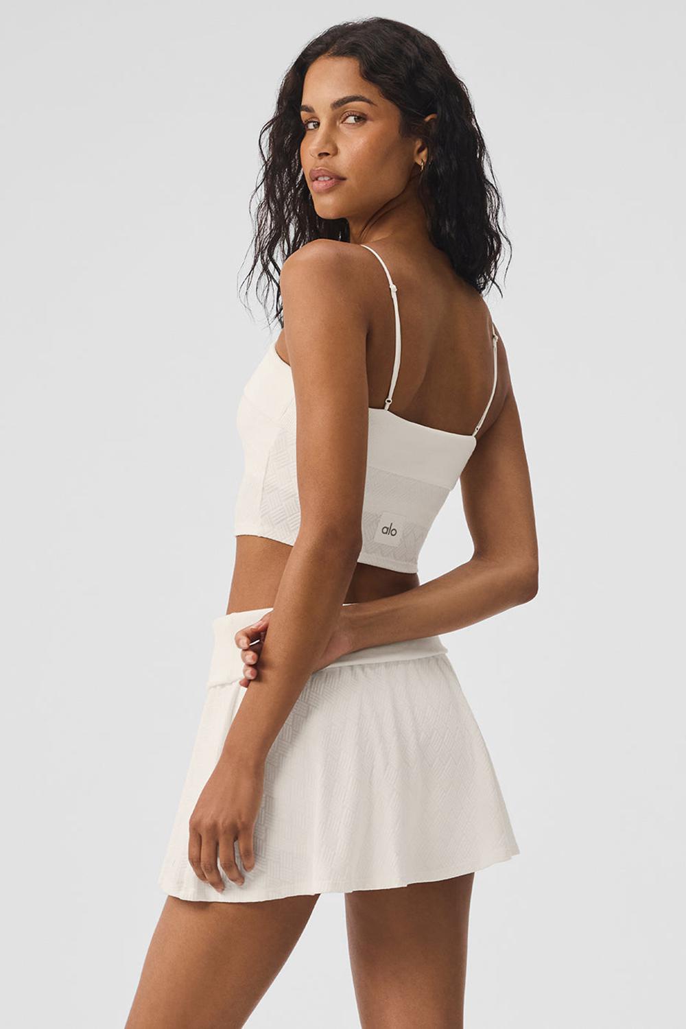 Alo Yoga Doubles Only Naisten Bra Tank Ivory | Suomi  3092-ZORHT