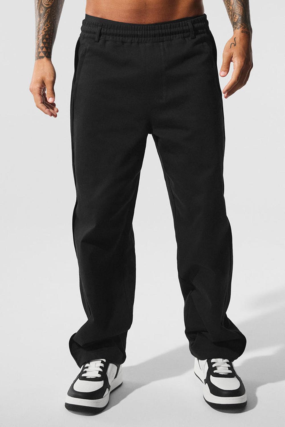 Alo Yoga Edition Sueded Straight Leg Miesten Housut Mustat | Suomi  7912-QSYWN