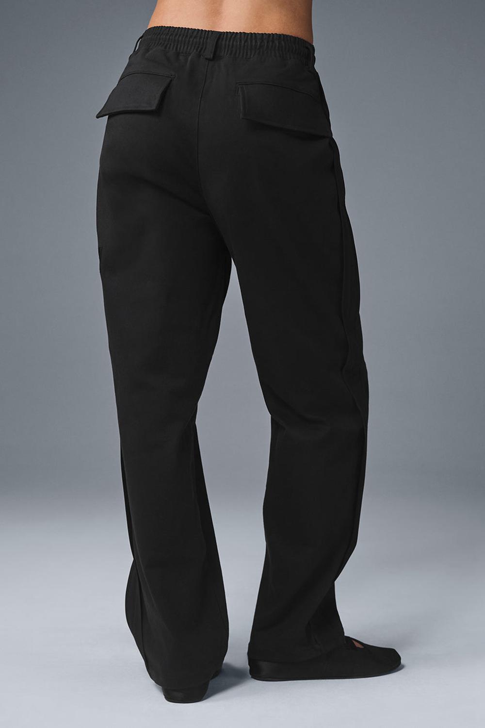Alo Yoga Edition Sueded Straight Leg Naisten Housut Mustat | Suomi  1467-JRIWP
