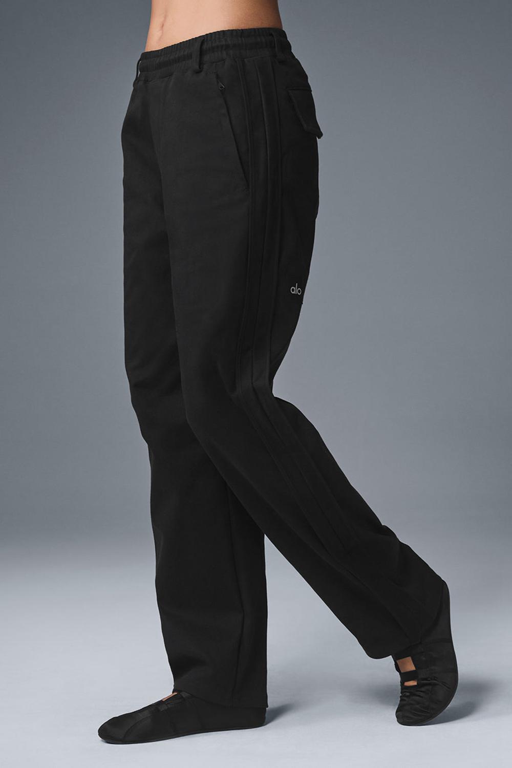 Alo Yoga Edition Sueded Straight Leg Naisten Housut Mustat | Suomi  1467-JRIWP