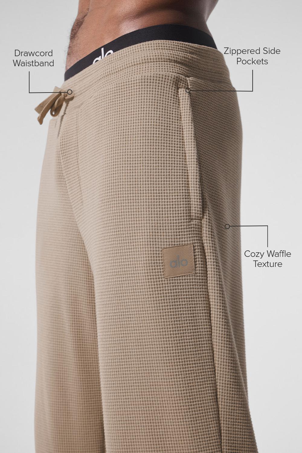 Alo Yoga Elevate Waffle Straight Leg Miesten Housut Gravel | Suomi  0861-LDABW