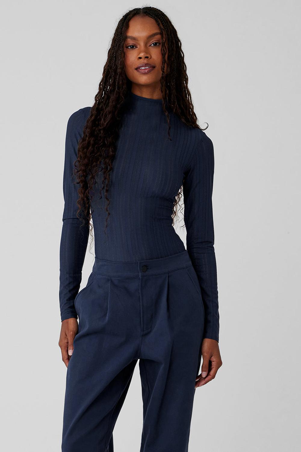 Alo Yoga Euphoria Long Sleeve Naisten Body Laivastonsininen | Suomi  5437-TXHMN