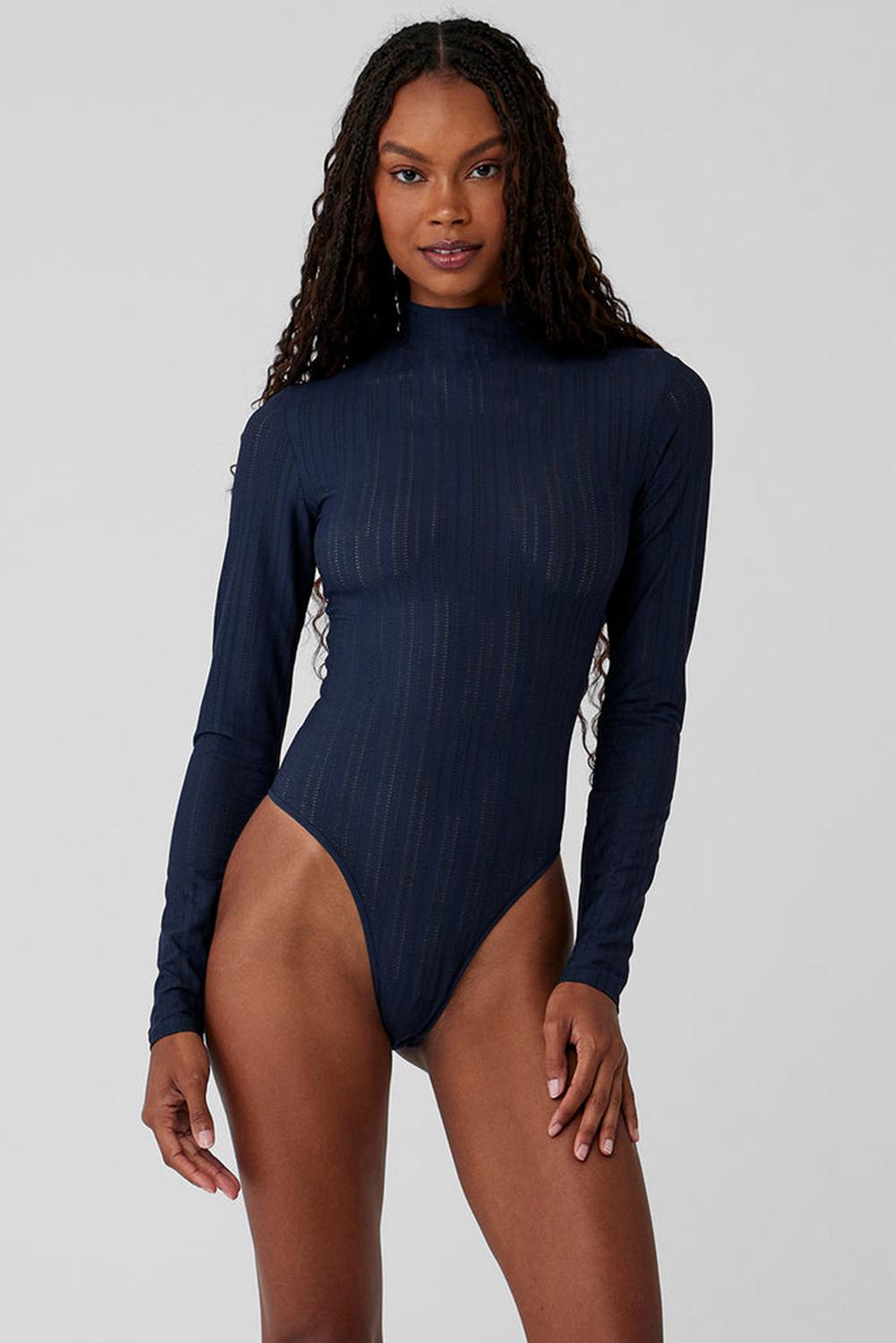 Alo Yoga Euphoria Long Sleeve Naisten Body Laivastonsininen | Suomi  5437-TXHMN
