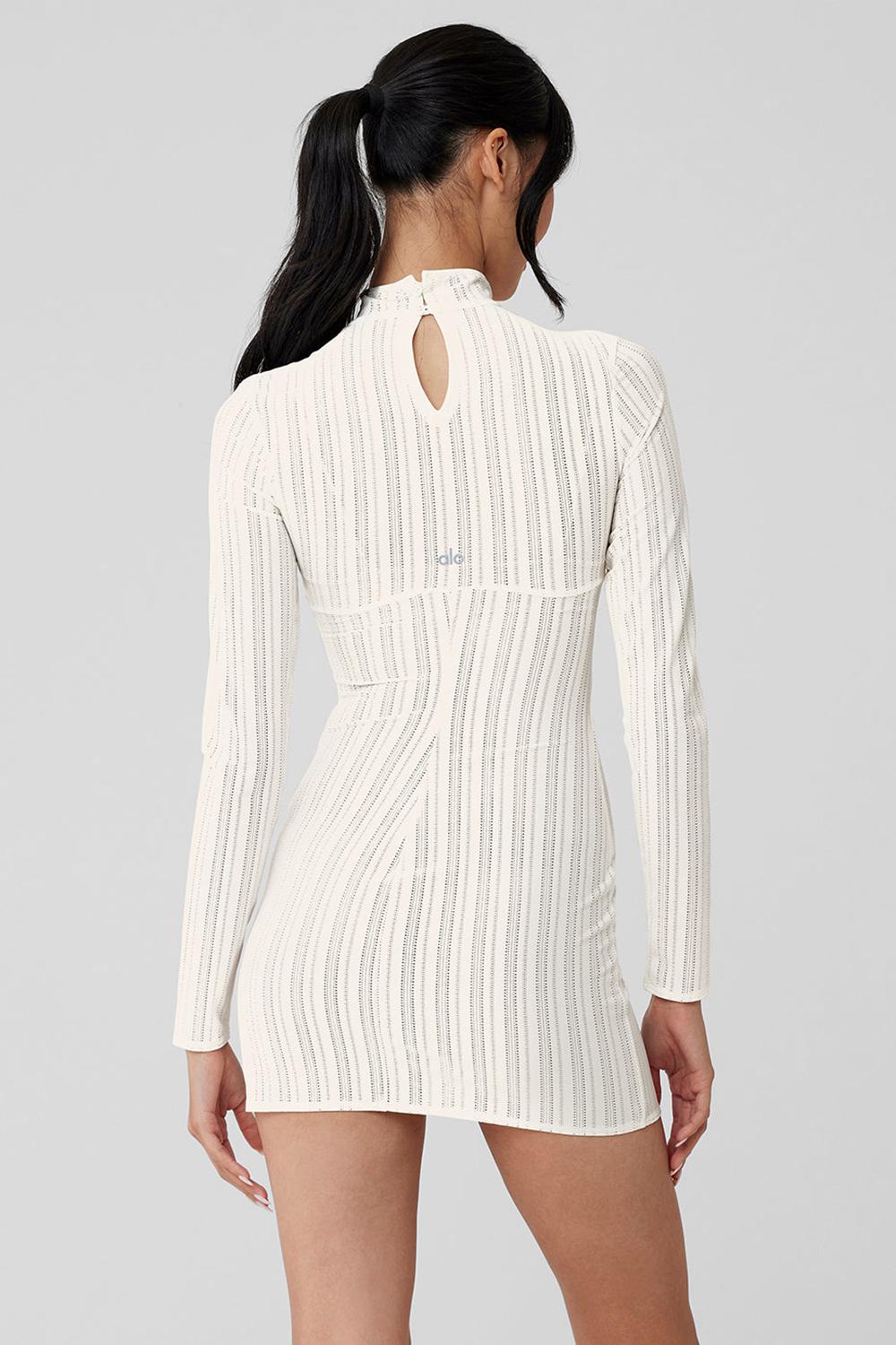Alo Yoga Euphoria Long Sleeve Naisten Mekko Ivory | Suomi  0719-CTFED