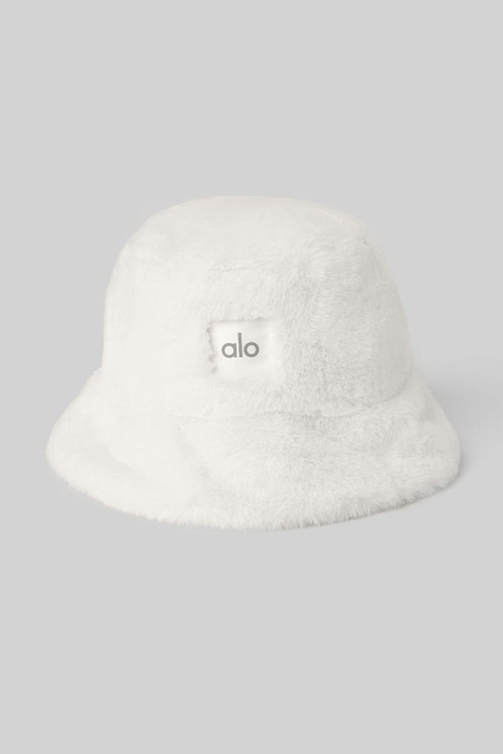 Alo Yoga Faux Fur Naisten Bucket Hattu Ivory | Suomi  1542-COVDW