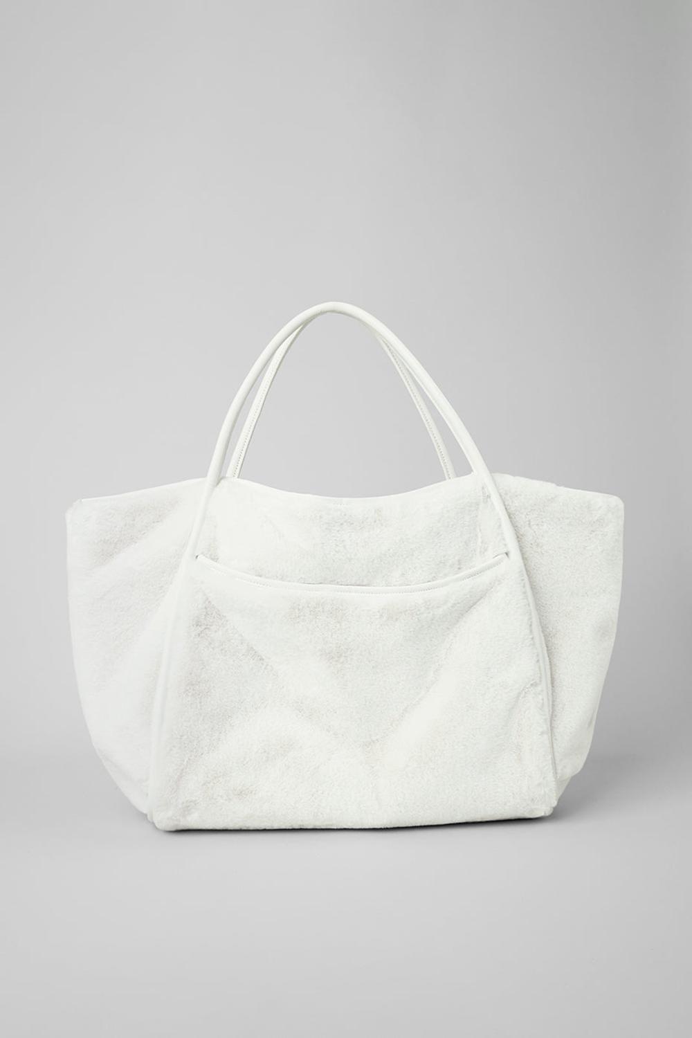 Alo Yoga Faux Fur Naisten Kangaskassit Ivory | Suomi  1375-YGQMX