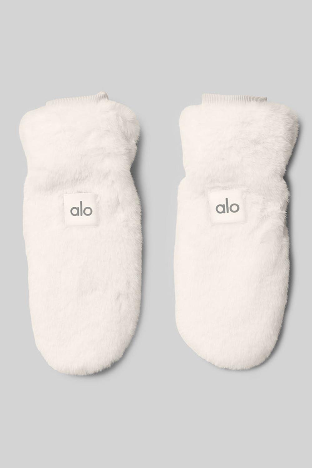 Alo Yoga Faux Fur Naisten Lapaset Ivory | Suomi  4087-JKDFB