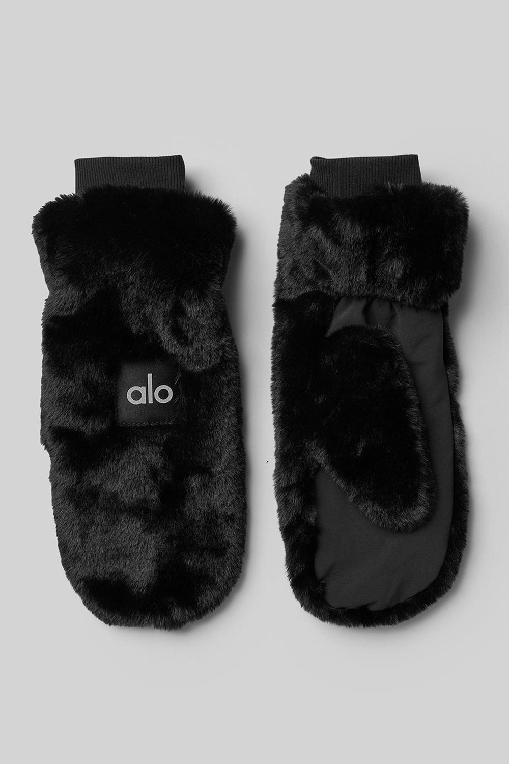 Alo Yoga Faux Fur Naisten Lapaset Mustat | Suomi  8246-NYXVF