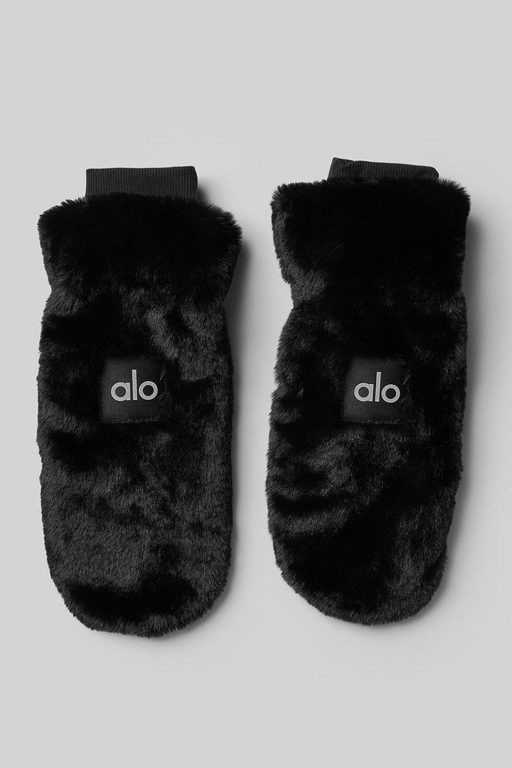 Alo Yoga Faux Fur Naisten Lapaset Mustat | Suomi  8246-NYXVF