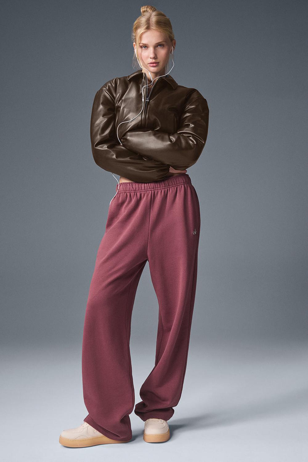 Alo Yoga Faux Leather Cropped Premier Naisten Bomber Takki Espresso | Suomi  0873-XRJVE