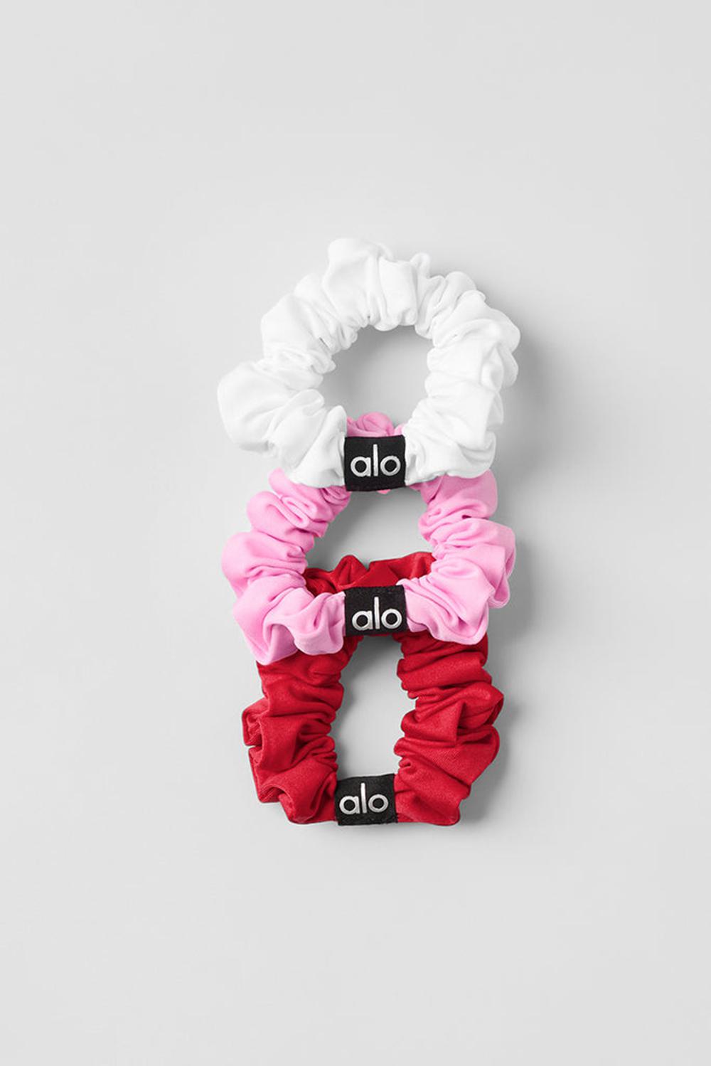 Alo Yoga Fresh Mini 3-Pack Naisten Scrunchie Punainen Pinkki Valkoinen | Suomi  2648-XECZG