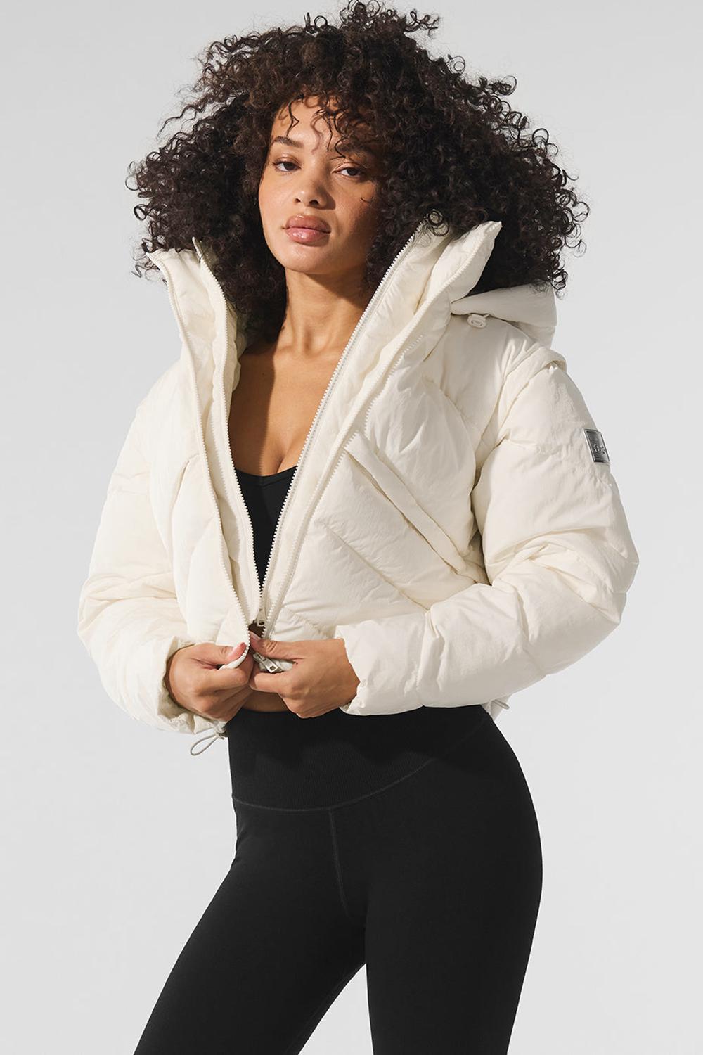 Alo Yoga Glacier Naisten Puffer Takki Ivory | Suomi  8039-CGUHA