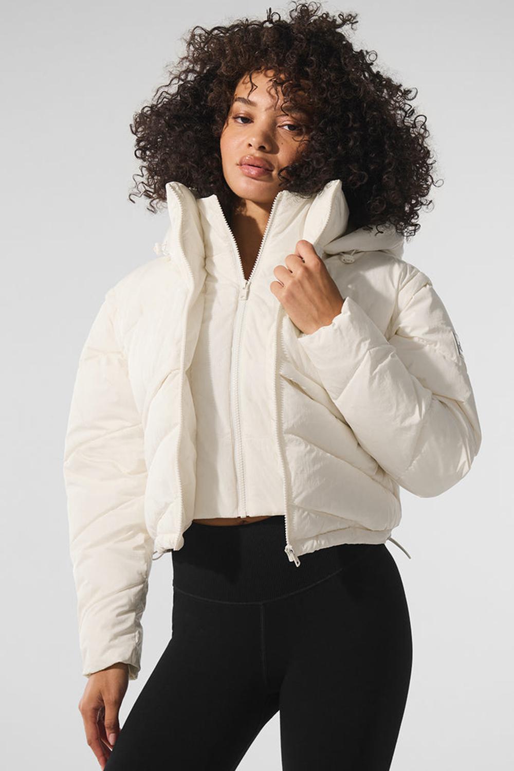 Alo Yoga Glacier Naisten Puffer Takki Ivory | Suomi  8039-CGUHA