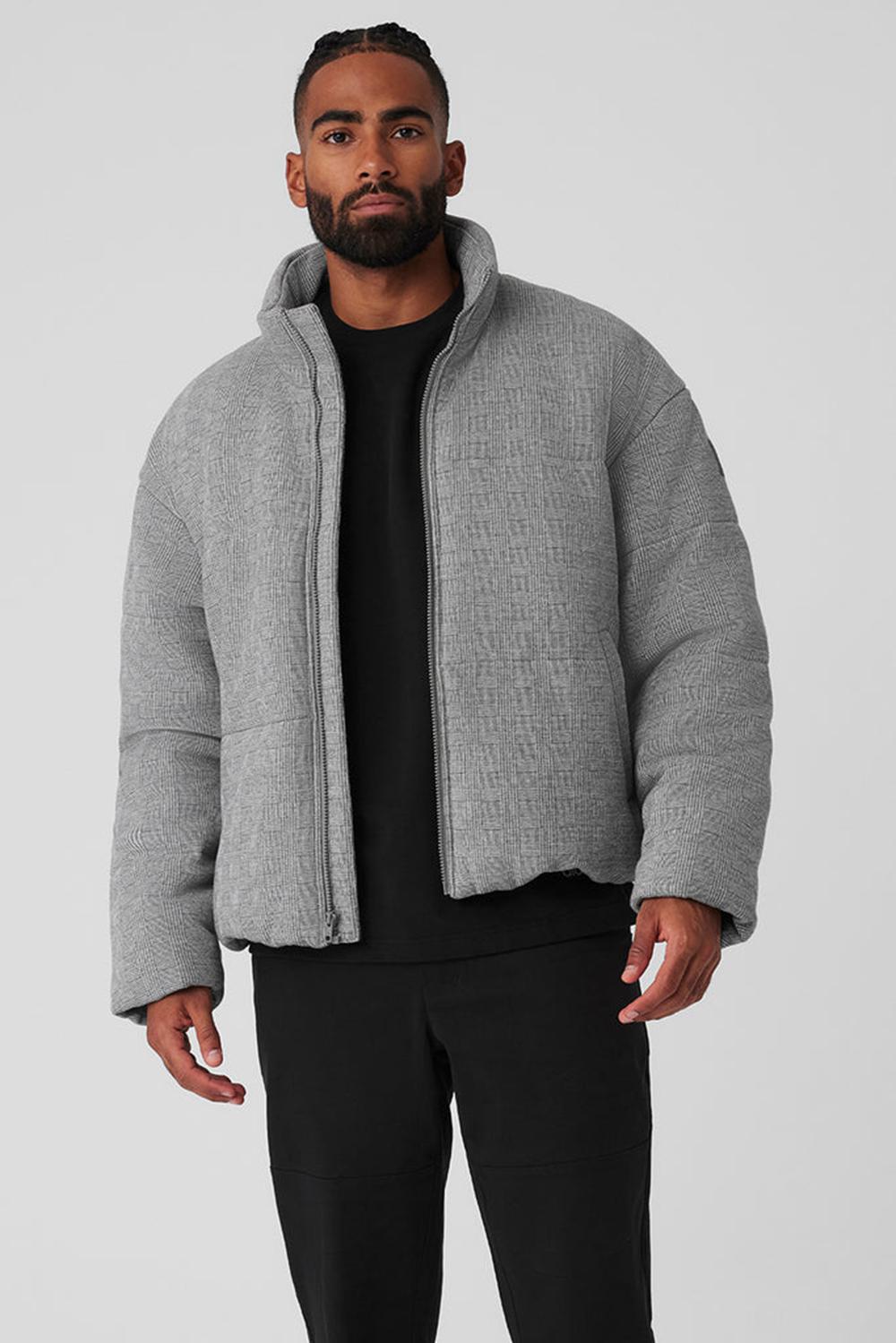 Alo Yoga Glenplaid Colosseum Stage Miesten Puffer Takki Vaalean | Suomi  0815-KJWSR