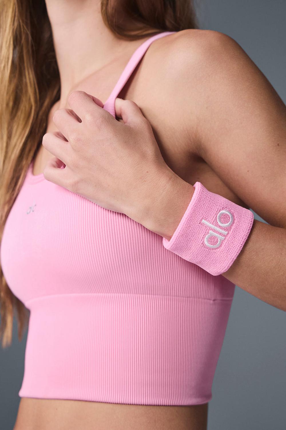 Alo Yoga Glow (2-Pack) Naisten Wristband Pinkki Valkoinen | Suomi  5241-OILYJ