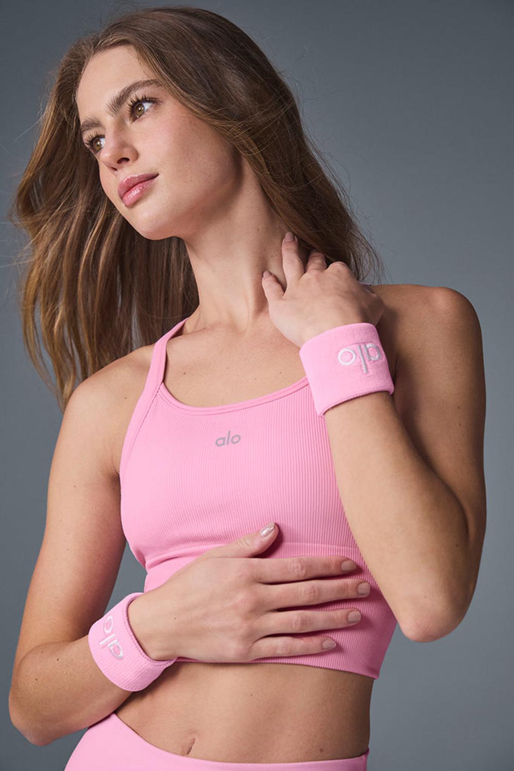 Alo Yoga Glow (2-Pack) Naisten Wristband Pinkki Valkoinen | Suomi  5241-OILYJ