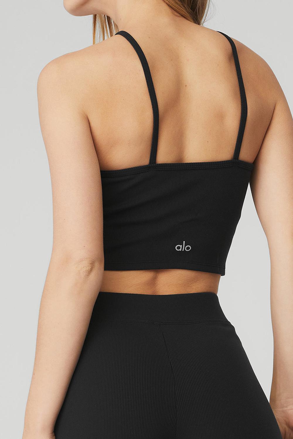 Alo Yoga Goddess Ribbed High-Waist Hot Naisten Shortsit Mustat | Suomi  9762-IBVNJ