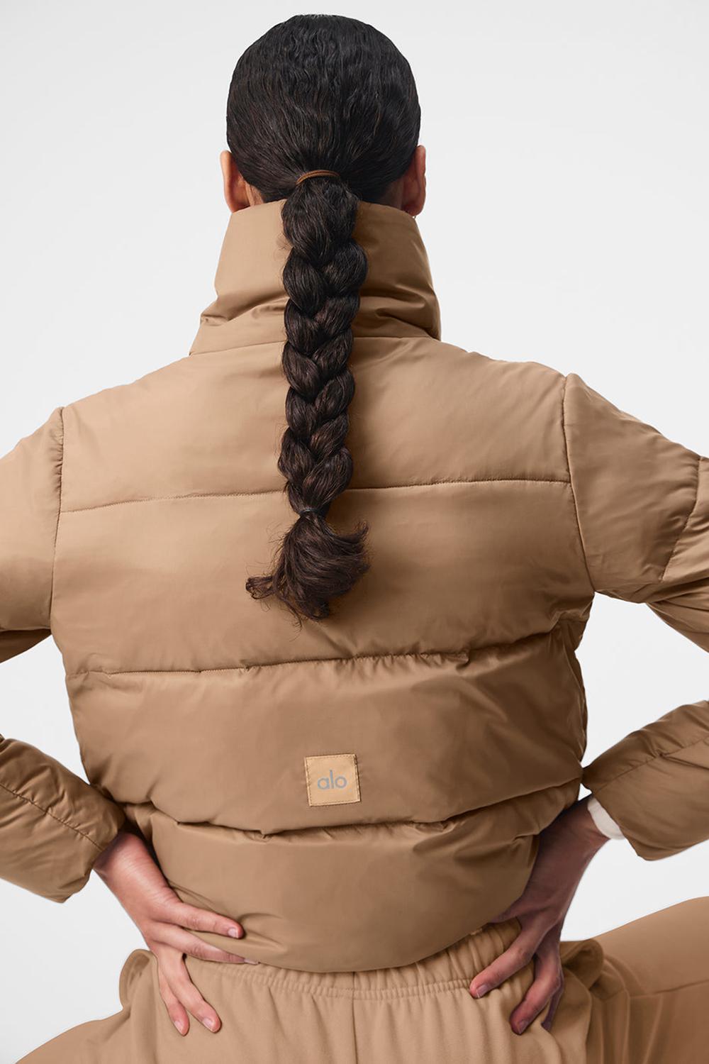 Alo Yoga Gold Rush Naisten Puffer Takki Toasted Almond | Suomi  0943-WBMKS