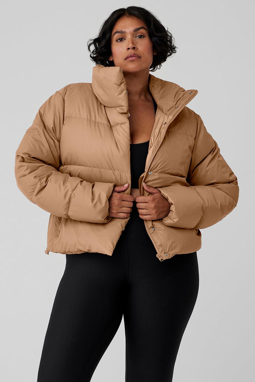 Alo Yoga Gold Rush Naisten Puffer Takki Toasted Almond | Suomi  0943-WBMKS