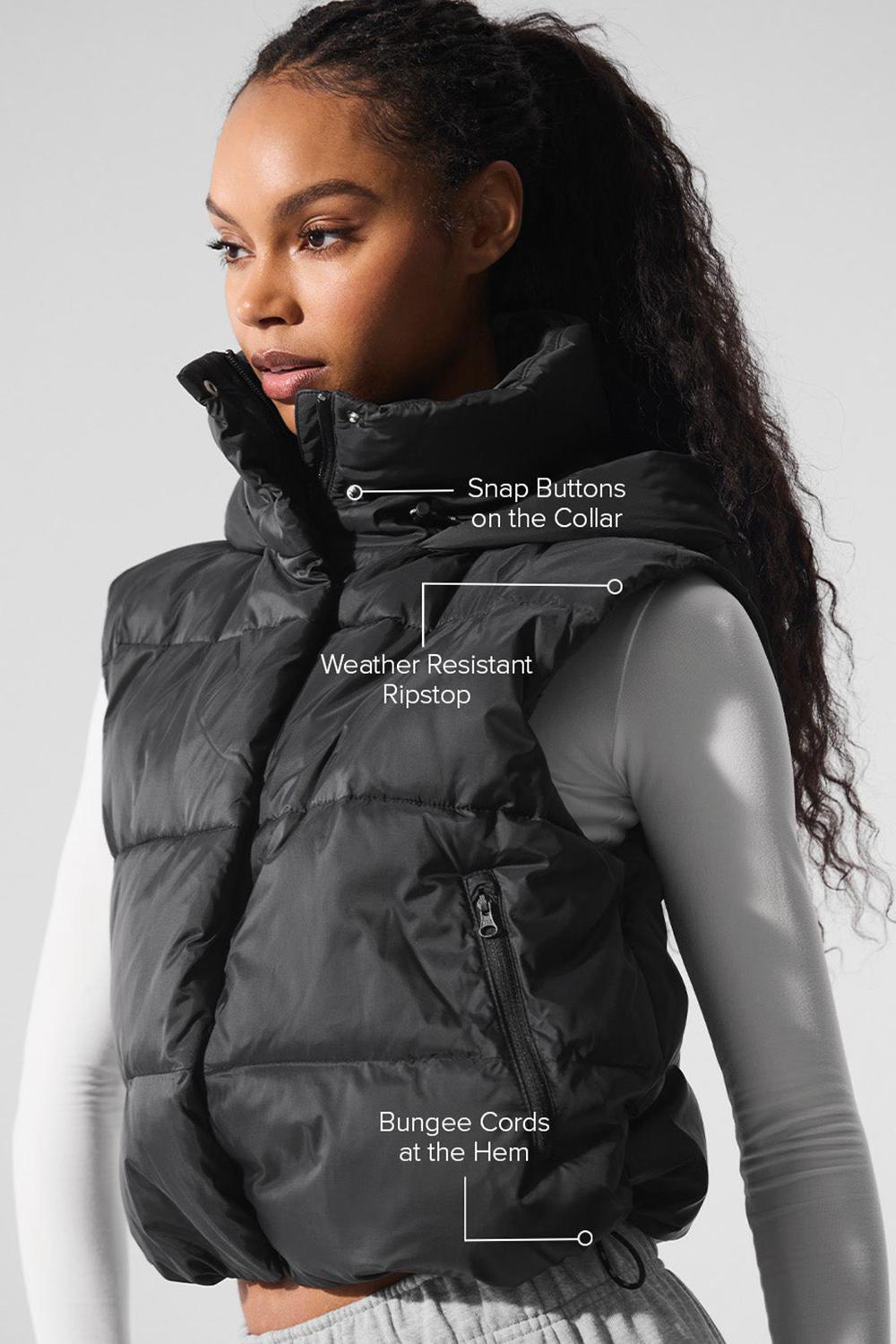 Alo Yoga Gold Rush Puffer Naisten Liivi Mustat | Suomi  3796-UPJTX