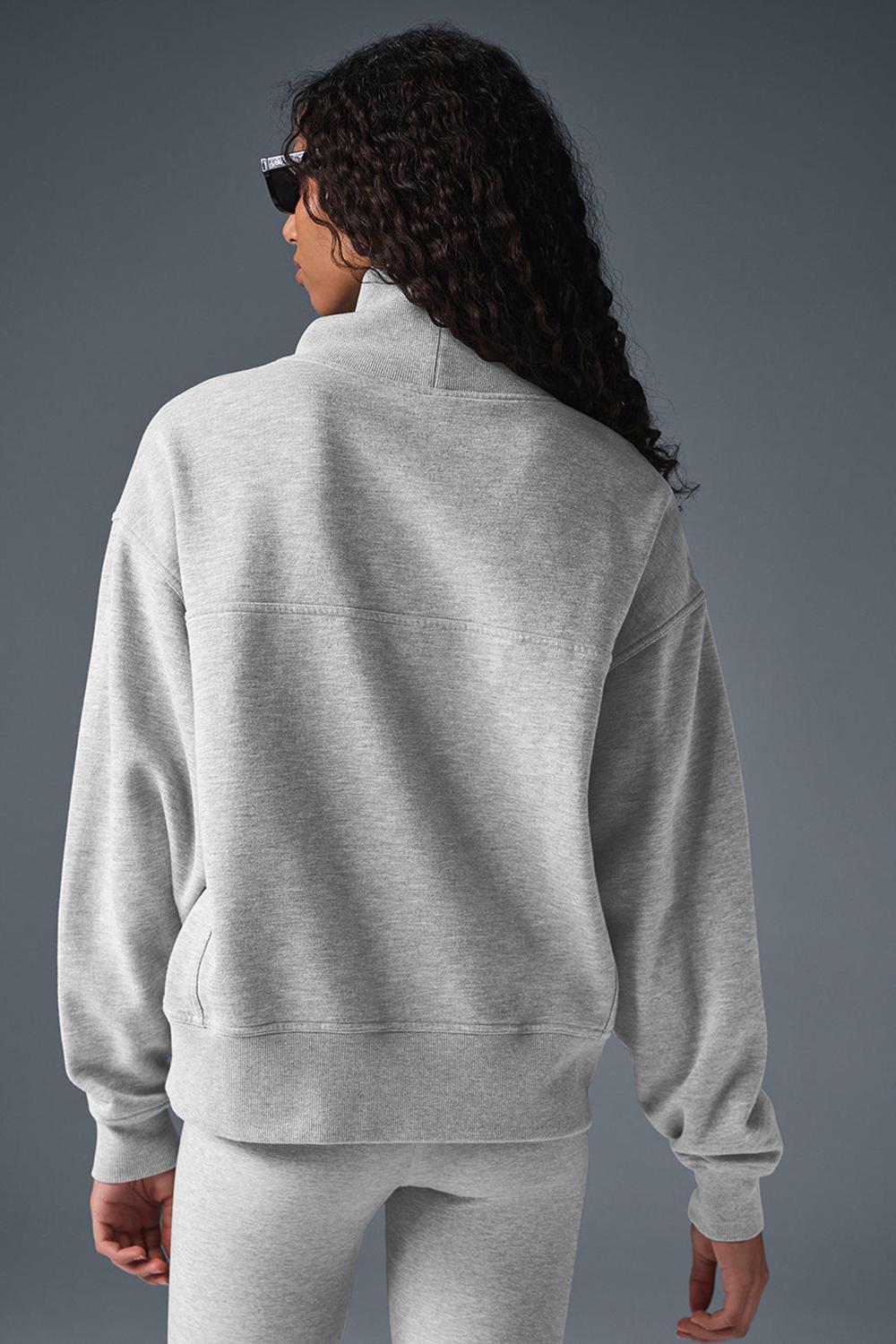 Alo Yoga Hazy Mock Neck Naisten Villapusero Harmaat | Suomi  7934-MEVJH