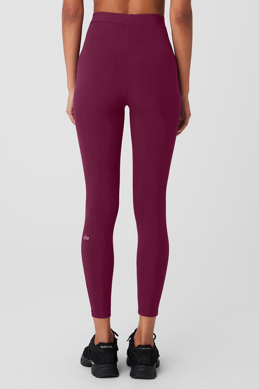 Alo Yoga High-Waist 7/8 Run It Back Naisten Leggings Wild Berry | Suomi  0546-UZVTD
