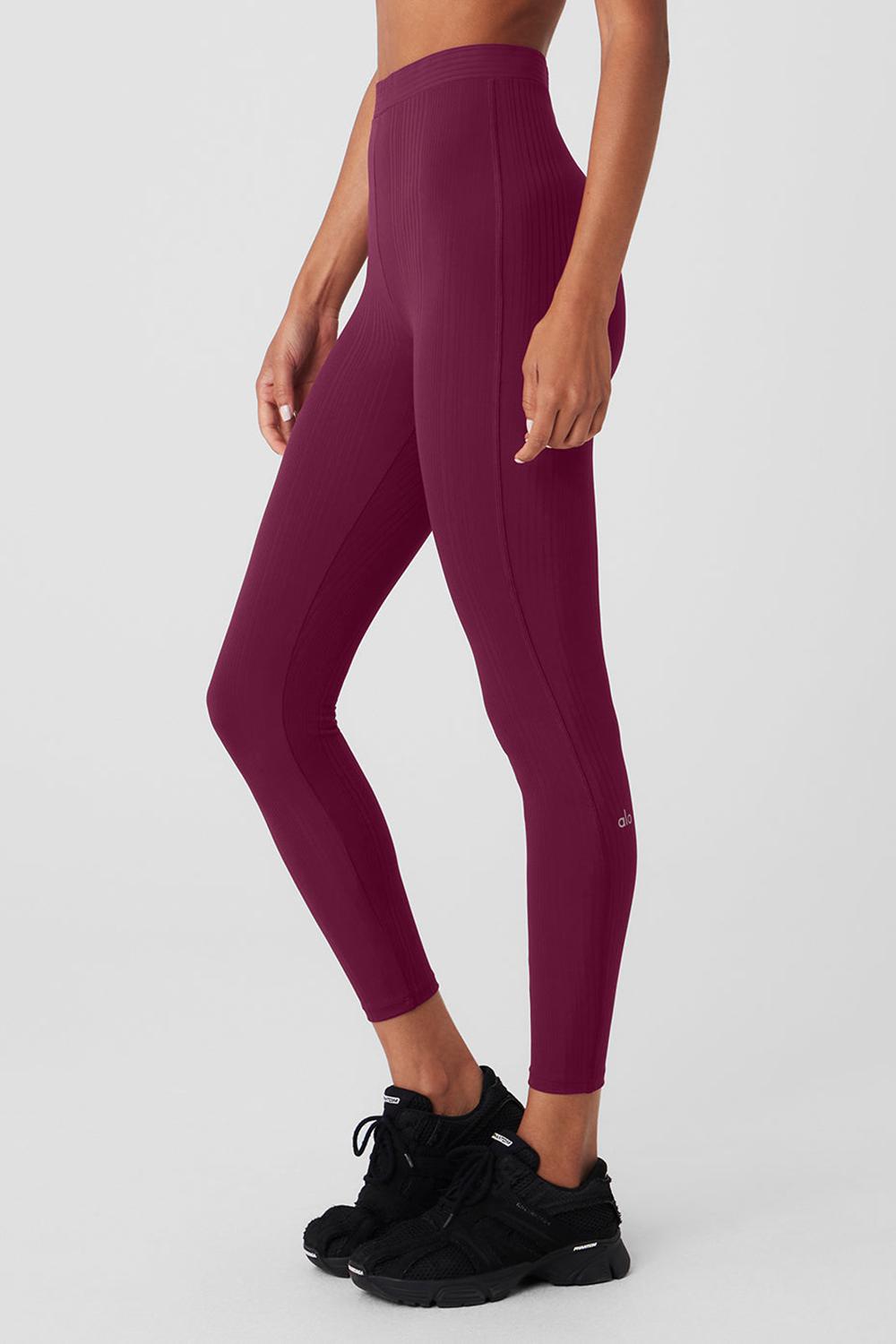 Alo Yoga High-Waist 7/8 Run It Back Naisten Leggings Wild Berry | Suomi  0546-UZVTD