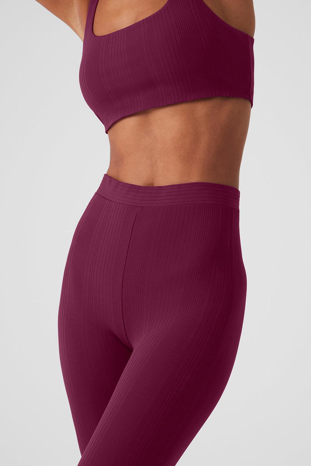 Alo Yoga High-Waist 7/8 Run It Back Naisten Leggings Wild Berry | Suomi  0546-UZVTD