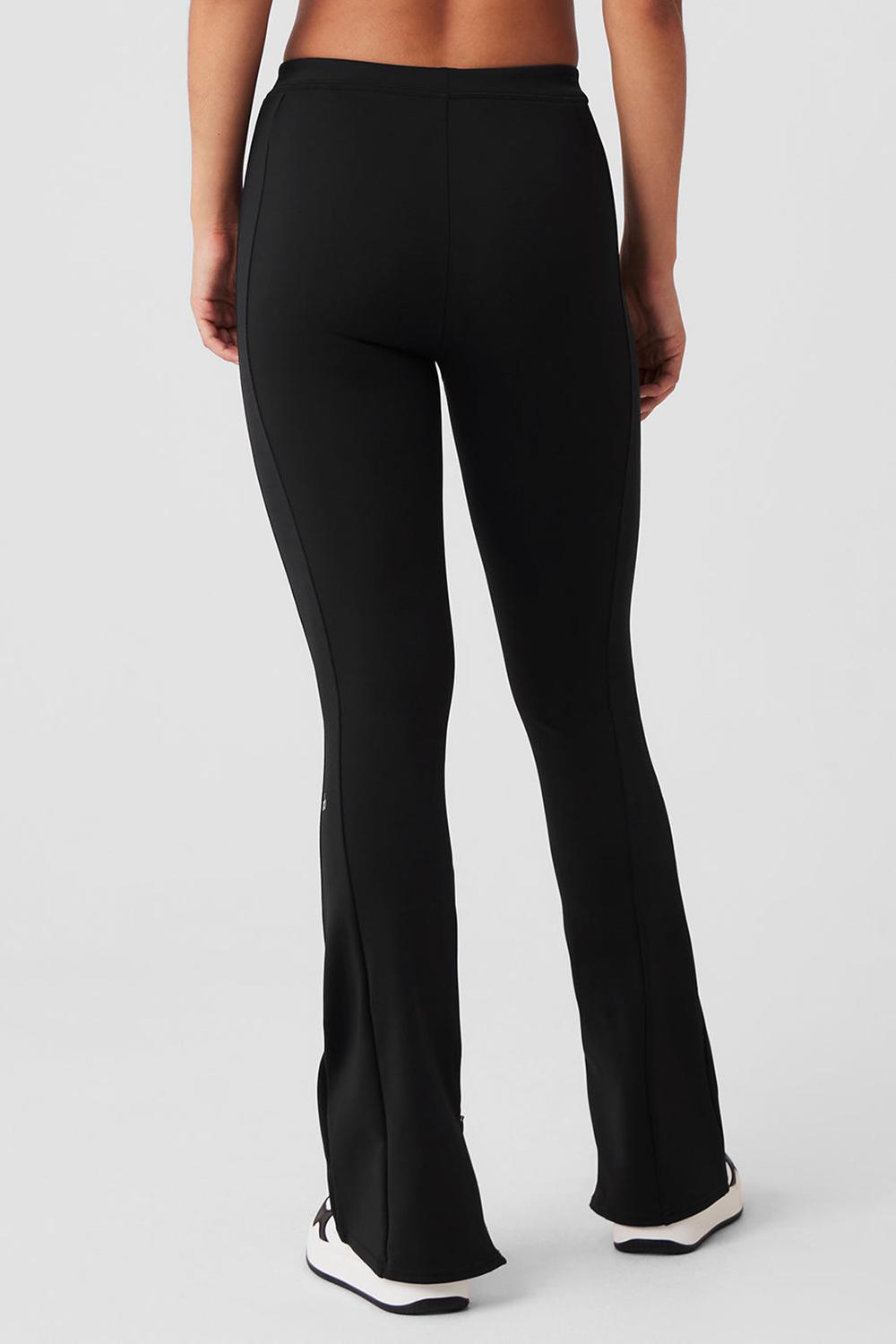 Alo Yoga High-Waist 7/8 Zip It Flare Naisten Leggings Mustat | Suomi  5241-UHIXV