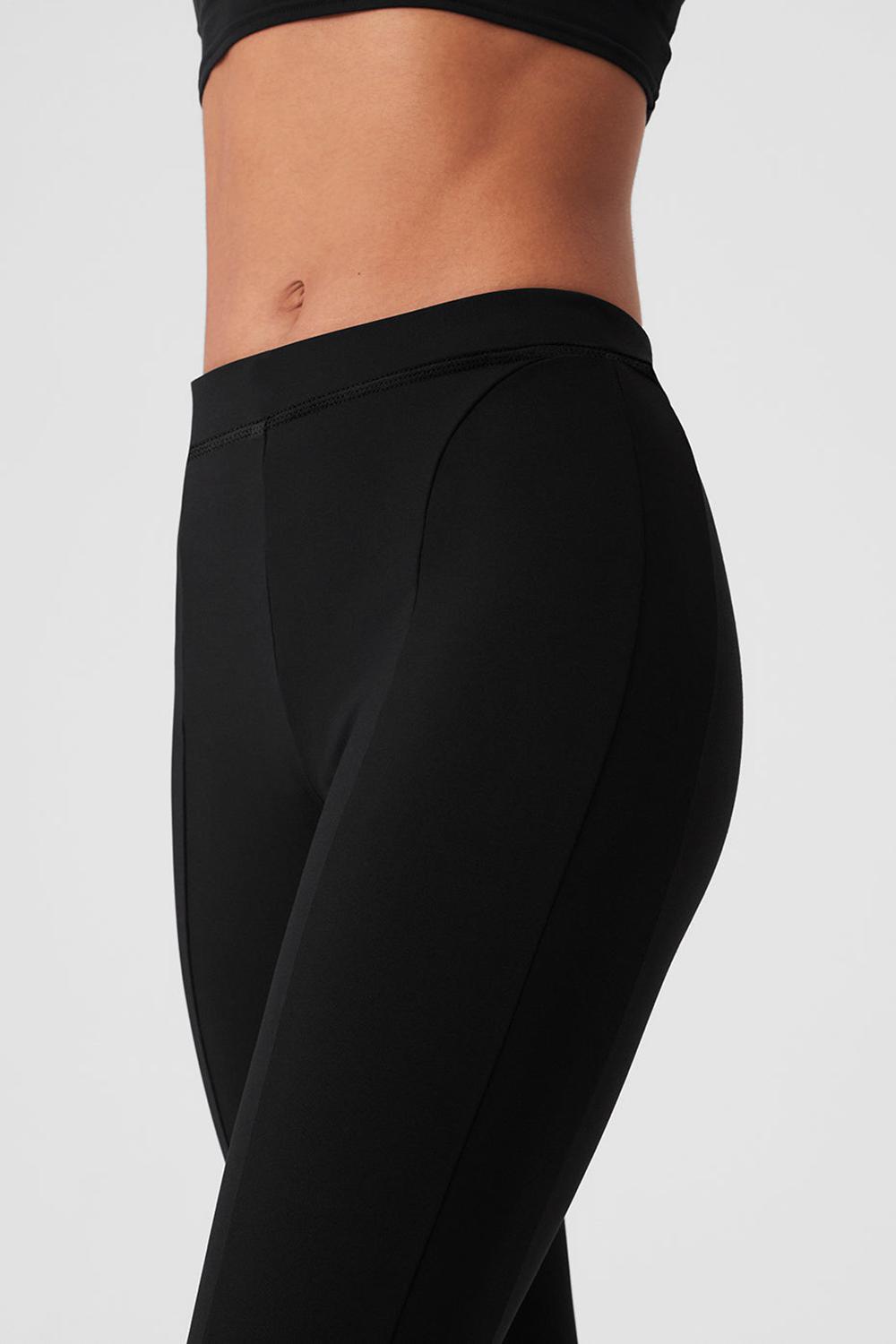 Alo Yoga High-Waist 7/8 Zip It Flare Naisten Leggings Mustat | Suomi  5241-UHIXV