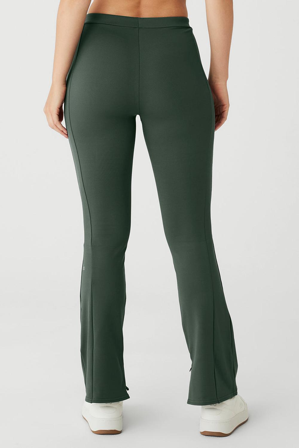 Alo Yoga High-Waist 7/8 Zip It Flare Naisten Leggings Tumman | Suomi  9640-ZKGRP