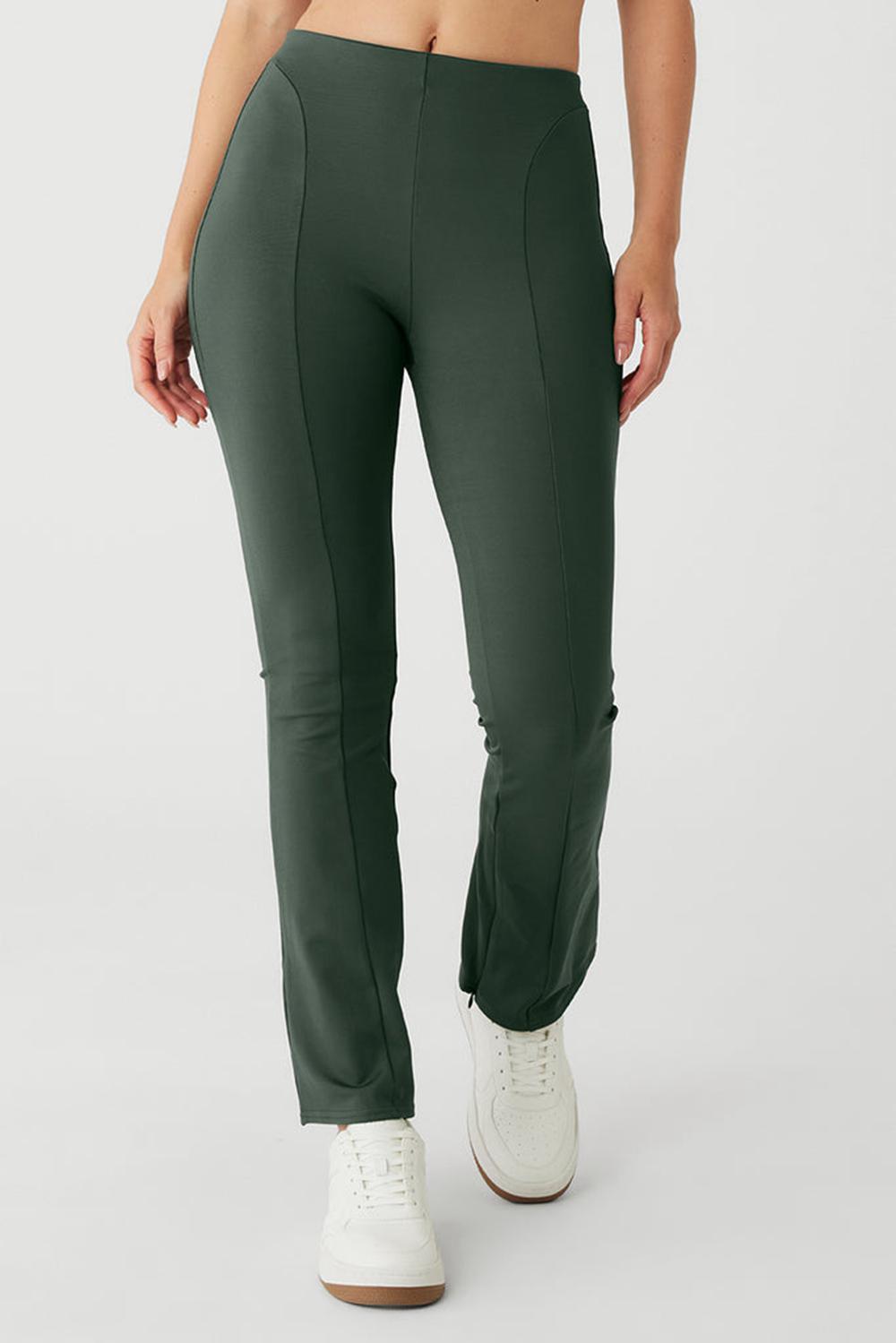Alo Yoga High-Waist 7/8 Zip It Flare Naisten Leggings Tumman | Suomi  9640-ZKGRP