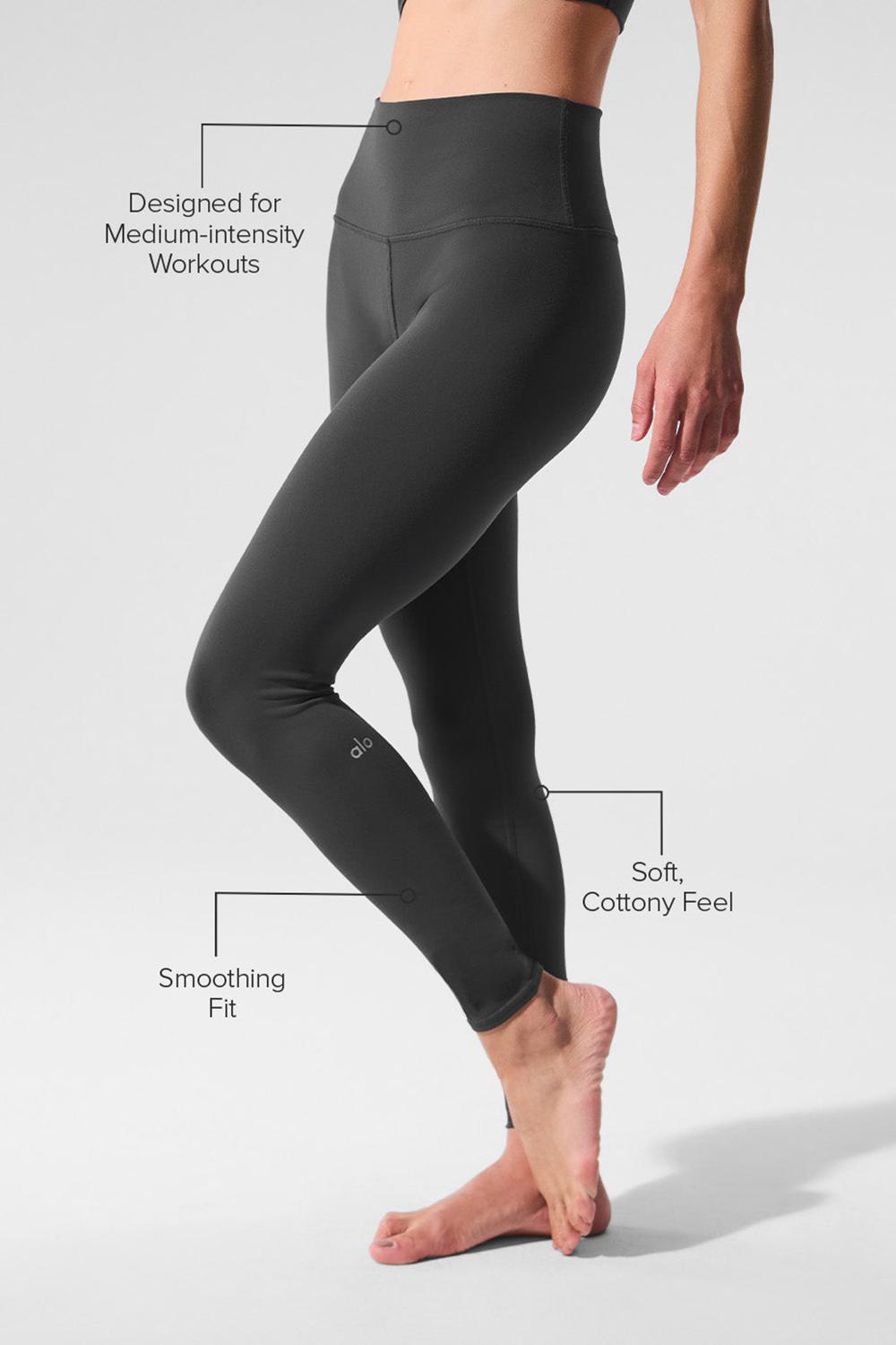 Alo Yoga High-Waist Airbrush Bottoms Naisten Leggings Anthracite | Suomi  7269-XTMBP