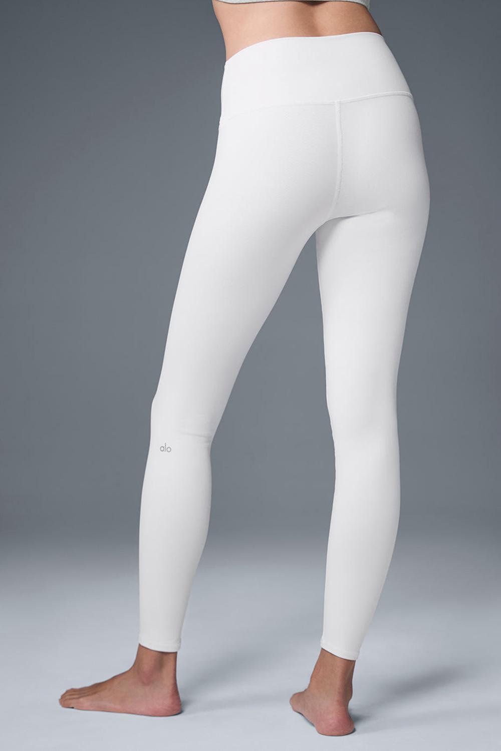 Alo Yoga High-Waist Airbrush Bottoms Naisten Leggings Valkoinen | Suomi  9016-MWEIO
