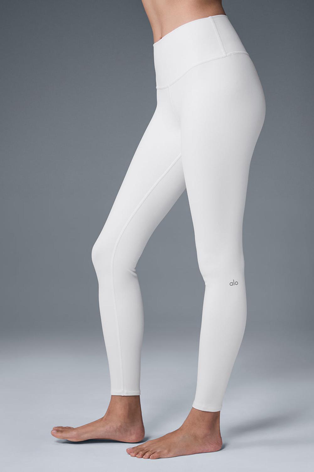 Alo Yoga High-Waist Airbrush Bottoms Naisten Leggings Valkoinen | Suomi  9016-MWEIO
