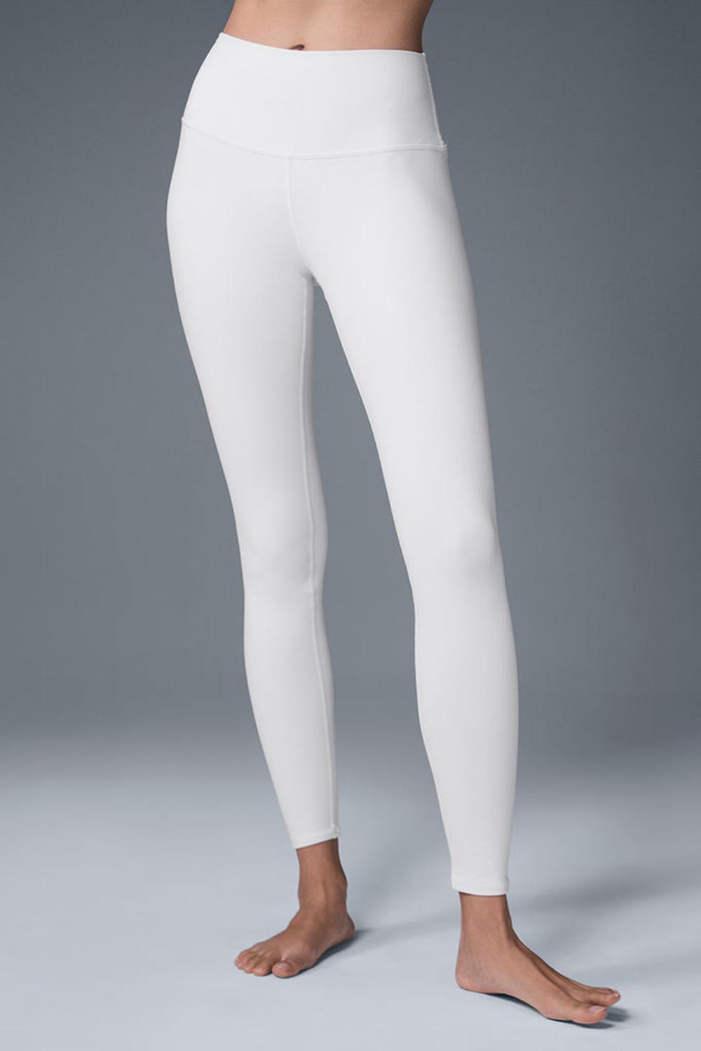 Alo Yoga High-Waist Airbrush Bottoms Naisten Leggings Valkoinen | Suomi  9016-MWEIO