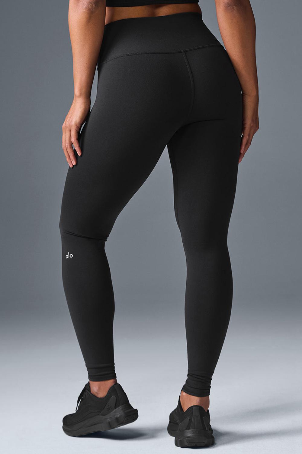 Alo Yoga High-Waist Airbrush Naisten Leggings Mustat | Suomi  7912-VCDEB