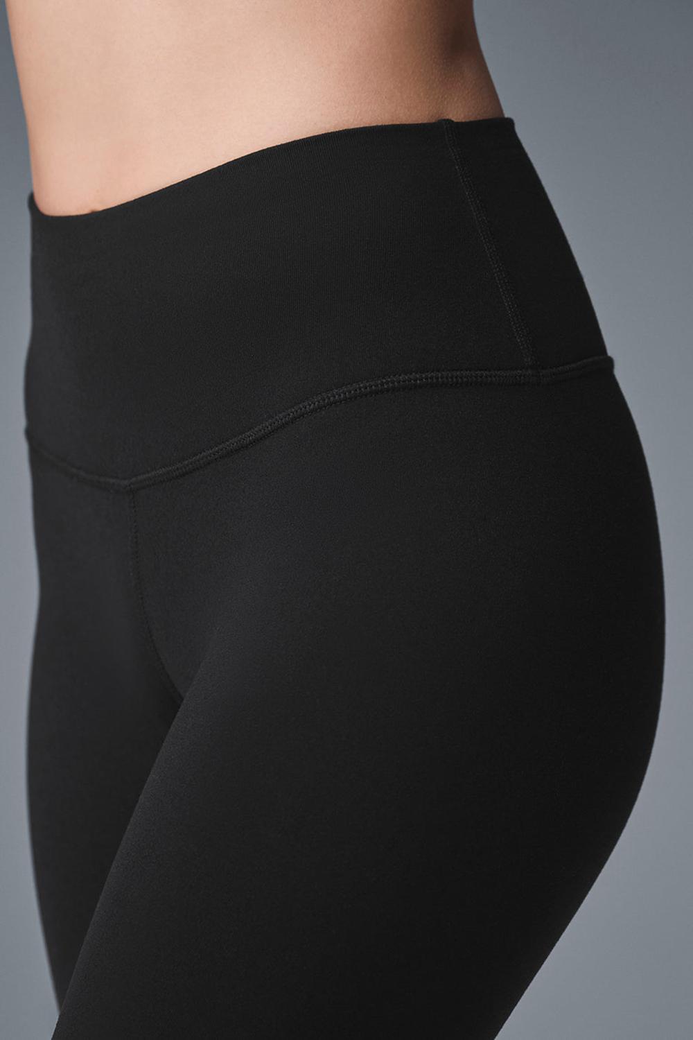 Alo Yoga High-Waist Airbrushris Naisten Leggings Mustat | Suomi  8130-HXFEZ