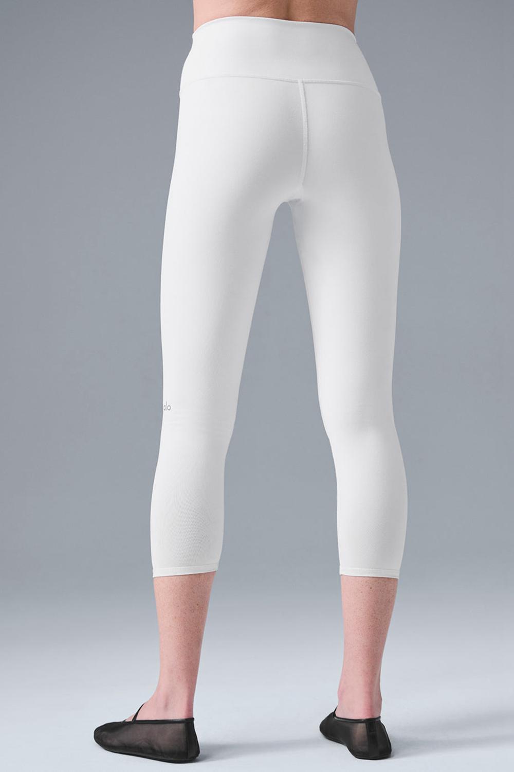 Alo Yoga High-Waist Airbrushris Naisten Leggings Valkoinen | Suomi  1950-VZJLG
