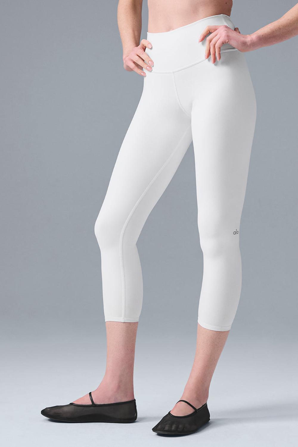 Alo Yoga High-Waist Airbrushris Naisten Leggings Valkoinen | Suomi  1950-VZJLG