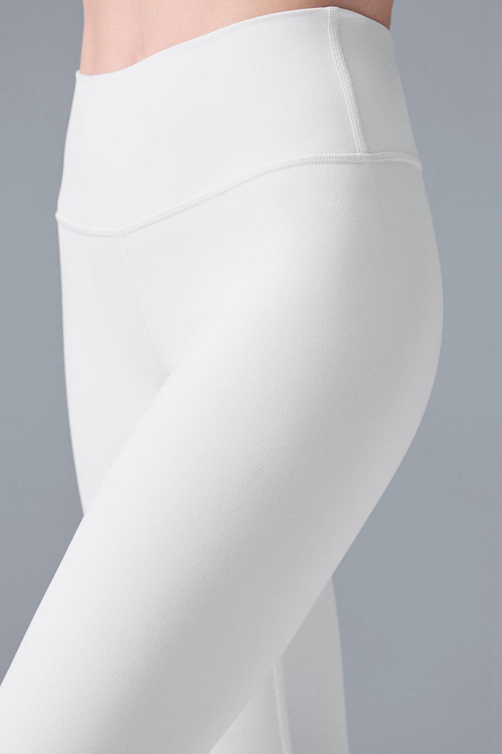 Alo Yoga High-Waist Airbrushris Naisten Leggings Valkoinen | Suomi  1950-VZJLG