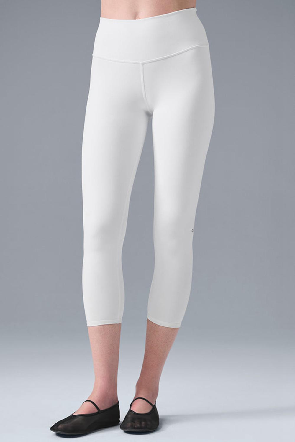 Alo Yoga High-Waist Airbrushris Naisten Leggings Valkoinen | Suomi  1950-VZJLG