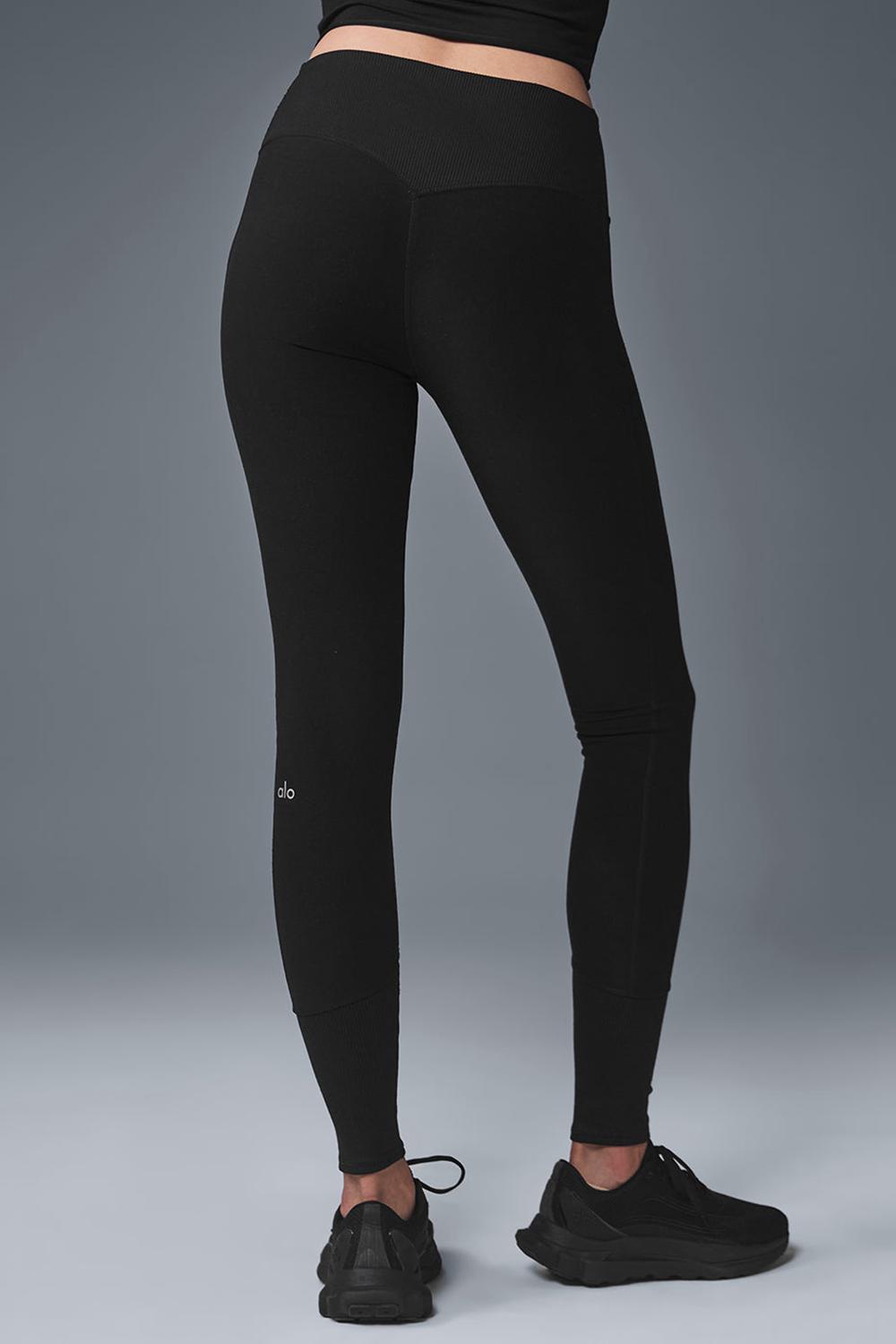 Alo Yoga High-Waist Alosoft Lounge Naisten Leggings Mustat | Suomi  5064-CUVSI