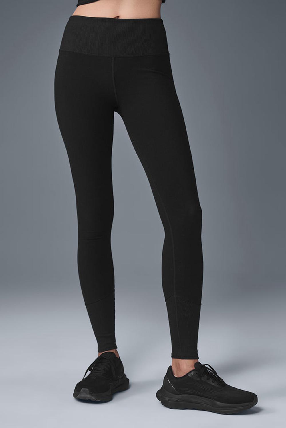 Alo Yoga High-Waist Alosoft Lounge Naisten Leggings Mustat | Suomi  5064-CUVSI