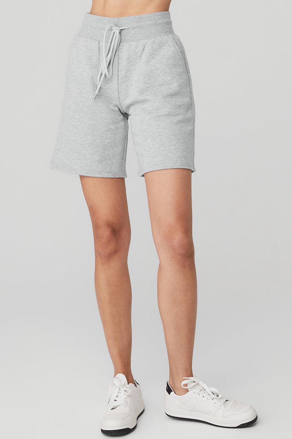Alo Yoga High-Waist Easy Sweat Naisten Shortsit Harmaat | Suomi  4157-SDHZB