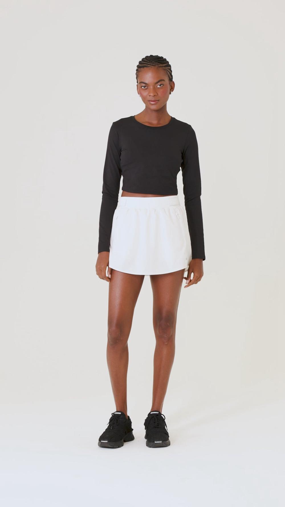 Alo Yoga High-Waist Elevation Mini Naisten Hameet Ivory | Suomi  0426-HOECR