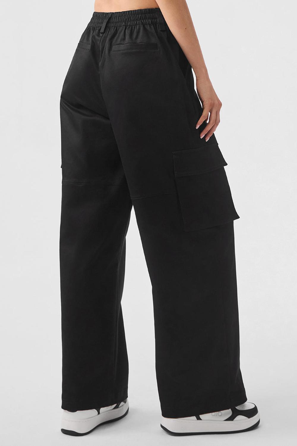Alo Yoga High-Waist Night Out Cargo Naisten Housut Mustat | Suomi  4637-AKJPF
