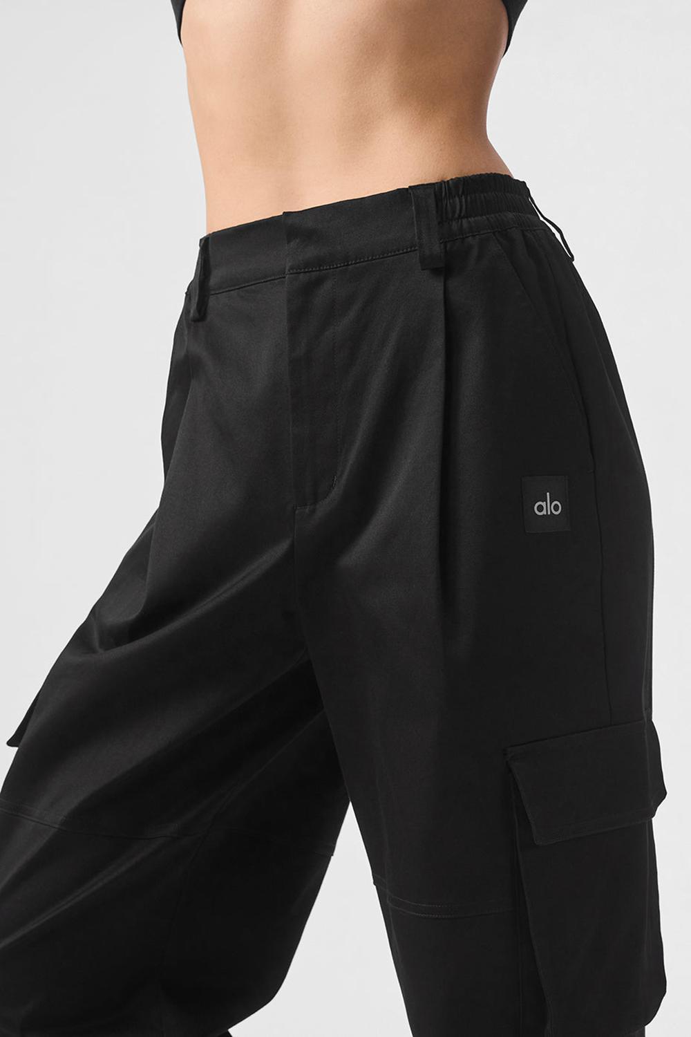 Alo Yoga High-Waist Night Out Cargo Naisten Housut Mustat | Suomi  4637-AKJPF